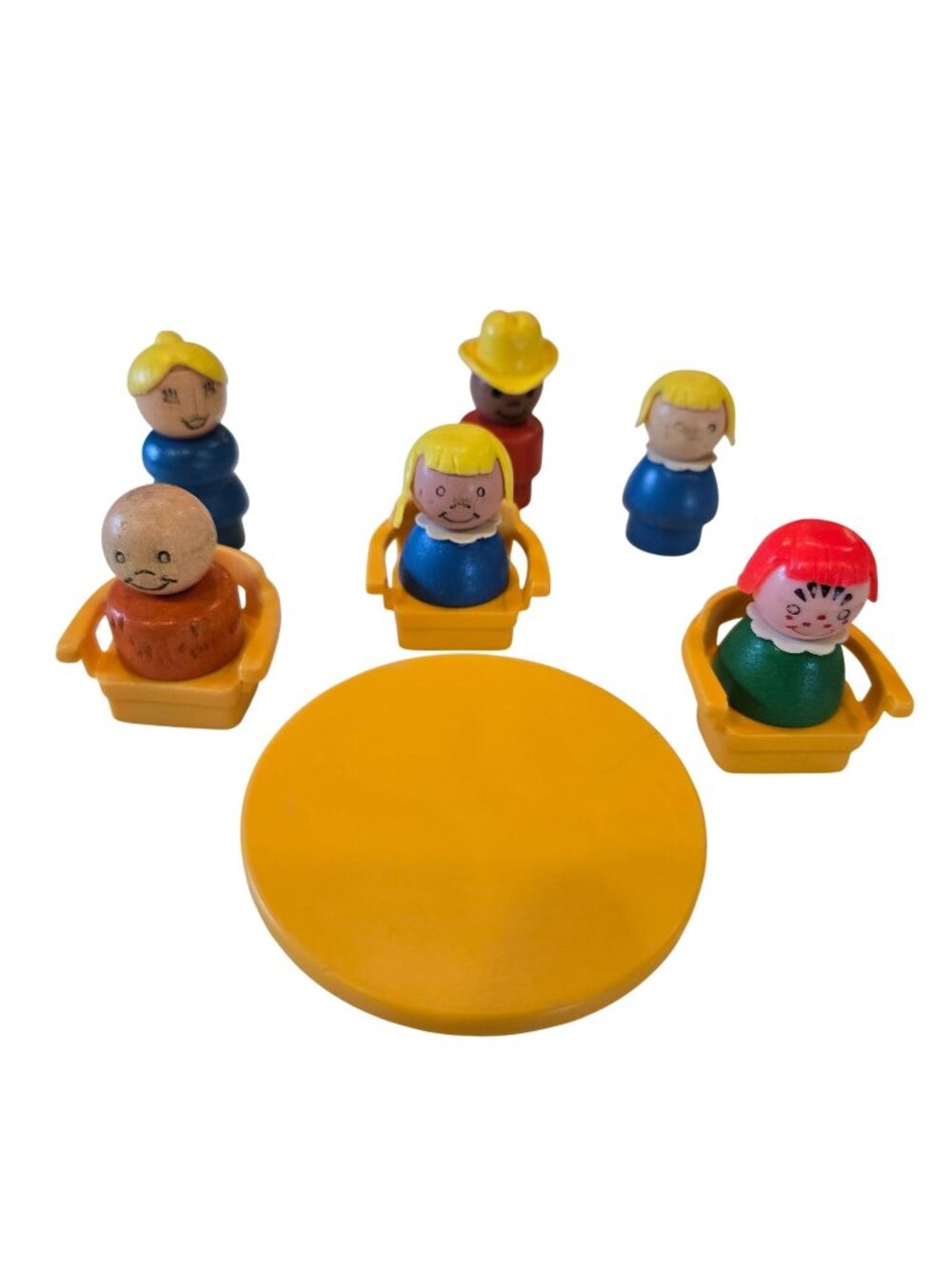 Vintage Fisher-Price Little People Figures Furniture Lot of 10
